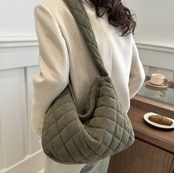 Brand new corduroy Crossbody tote bag - Picture 2 of 5